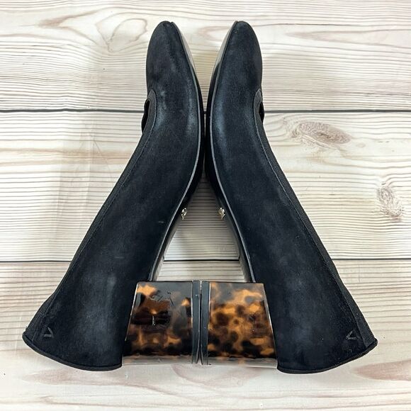 Vionic Natalie Pump Womens 8.5 Black Suede Tortoise Block Heel Casual Dress Shoe - Picture 6 of 16
